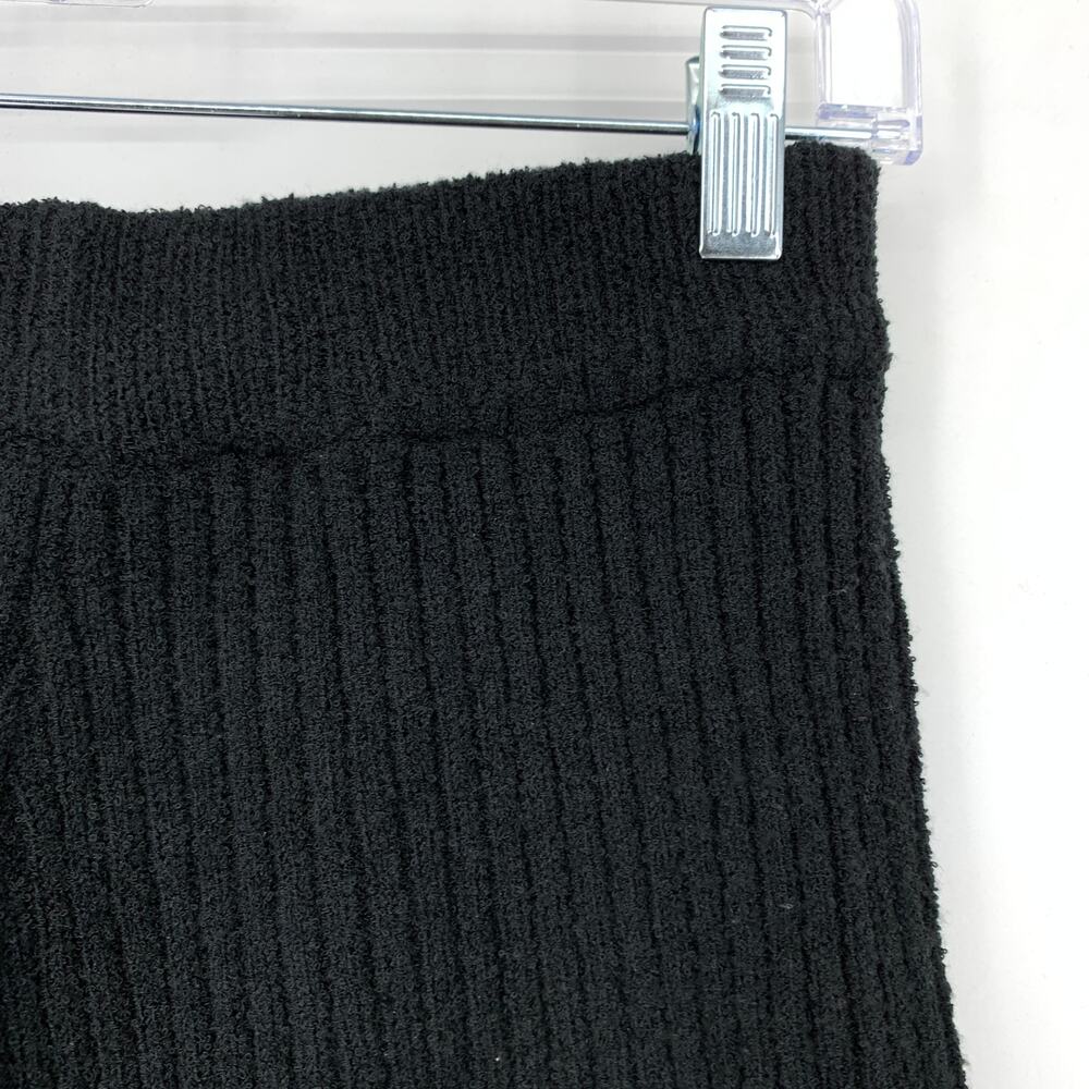 Unbranded Ribbed Knit Shorts Womens Size Small Pull On Waist Black - Picture 3 of 5